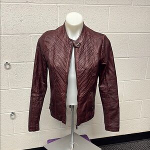 Burgundy Leather Jacket